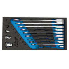 2327686 1500 CT1-7 RA Набор ключей гаечных комбинированных с трещоткой в 1/3 СТ ложементе GEDORE