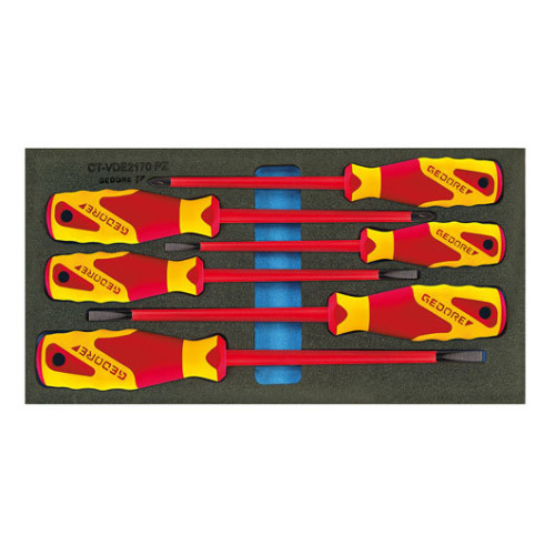 2309173 1500 CT1-VDE 2170 PZ Набор отверток VDE в СТ ложементе GEDORE