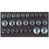 2308908 1500 CT1-19 Набор головок 1/2", hex, в 1/3 Cв СТ ложементе GEDORE