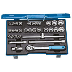 2546043 D 19 XMAU-20 Набор торцевых головок с аксессуарами 1/2" 31 предметов GEDORE