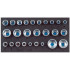 2308924 1500 CT1-19 IS Набор головок 1/2" в 1/3 СТ ложементе GEDORE