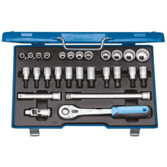 6140090 D 19 IMU-10 Набор торцевых головок с аксессуарами 1/2" 10-30 мм 27шт GEDORE
