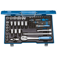 6157490 19 V20U-10 Набор торцевых головок с аксессуарами 1/4"+1/2" 4-30 мм 50шт GEDORE