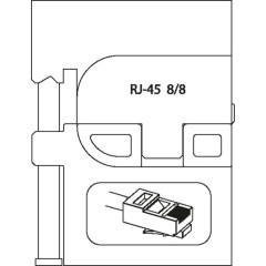 1830716 8140-16 Модуль сменный для модульных штекеров RJ 45 GEDORE