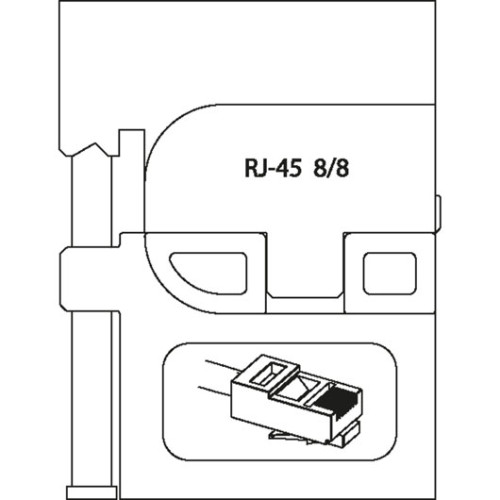 1830716 8140-16 Модуль сменный для модульных штекеров RJ 45 GEDORE