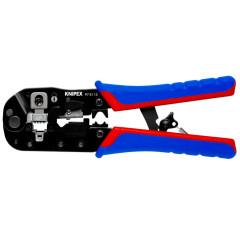 KN-975113 Пресс-клещи для штекеров RJ 45 3-в-1, кол-во гнёзд: 1, 8-пин 8P8C, резка и зачистка кабеля, 190 мм 975113 KNIPEX