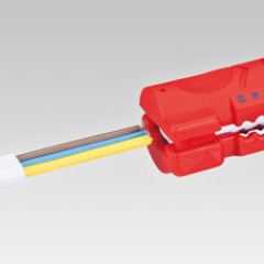 KN-1664125SB Инструмент для снятия оболочки с плоского и круглого кабеля 16 64 125 SB KN-1664125SB KNIPEX