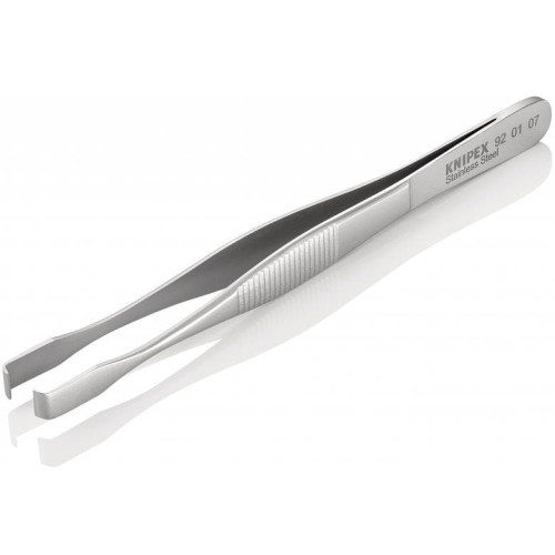 KN-920107 Пинцет позиционный, 143 мм, гладкие губки под 90° 92 01 07 KN-920107 KNIPEX