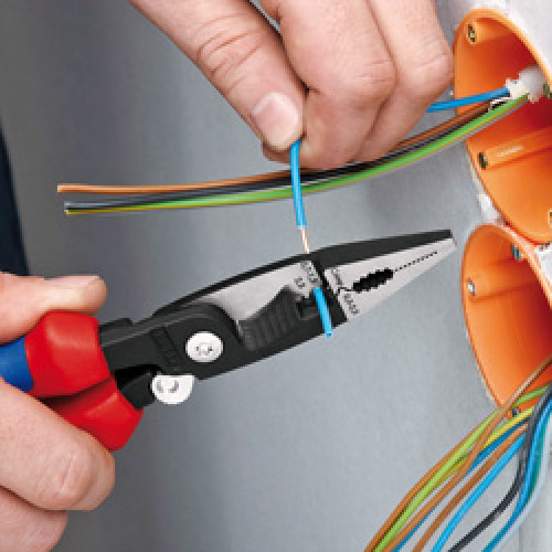 KN-1396200TBK Электромонтажные клещи хромированные 200 мм 1396200TBK KNIPEX