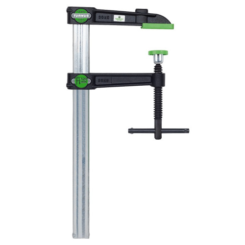 KUK-490K0300-120 Струбцина VIRIDIS из ковкого чугуна, со стальной Т-образной рукояткой KUKKO