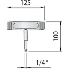 1948016 763-10 Динамометрический ключ 1/4" заводская настройка 10 Нм GEDORE