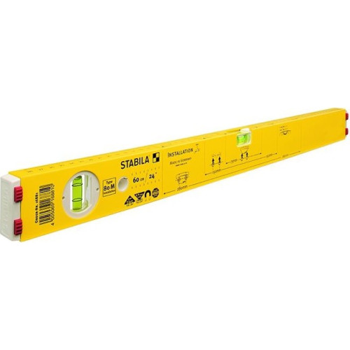 ST-16881 Уровень тип 80M 60см (1верт.1гориз.точн. 05мм/м) для сантехника STABILA