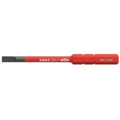 WH-43115 Бита SoftFinish electric slimBit Slotted 2831-10 43115 0,4 x 2,0 х 0,4Нм шлицевая Wiha