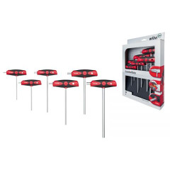 WH-26247 Набор шестигранных штифтовых ключей HEX ComfortGrip 334DS K6 26247, 6 предметов Wiha